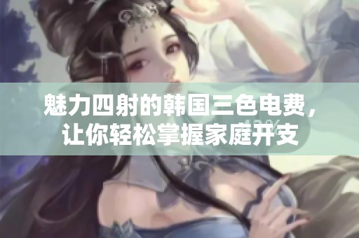 魅力四射的韩国三色电费，让你轻松掌握家庭开支
