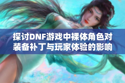 探讨DNF游戏中裸体角色对装备补丁与玩家体验的影响