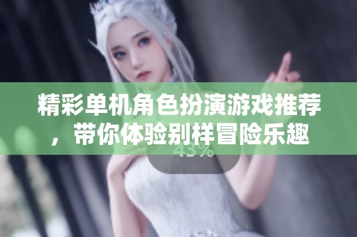 精彩单机角色扮演游戏推荐，带你体验别样冒险乐趣