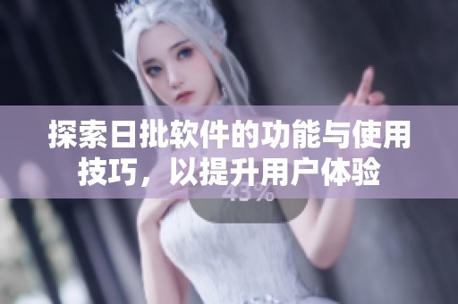 探索日批软件的功能与使用技巧，以提升用户体验