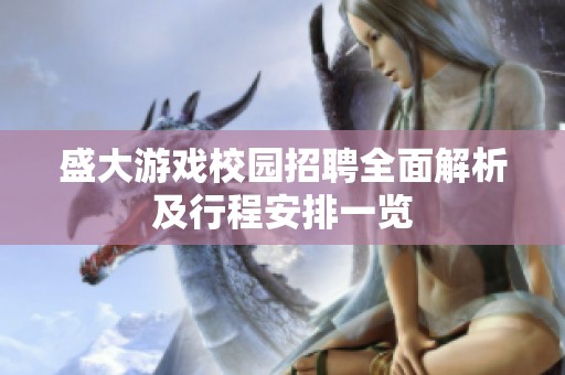 盛大游戏校园招聘全面解析及行程安排一览