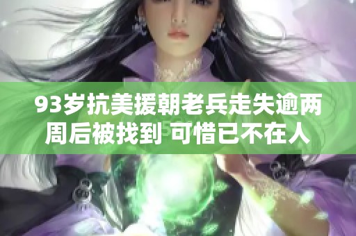 93岁抗美援朝老兵走失逾两周后被找到 可惜已不在人世