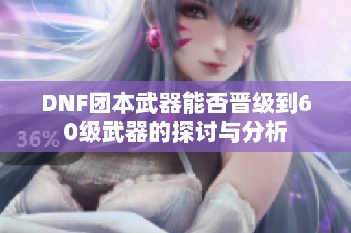DNF团本武器能否晋级到60级武器的探讨与分析