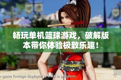 畅玩单机篮球游戏，破解版本带你体验极致乐趣！