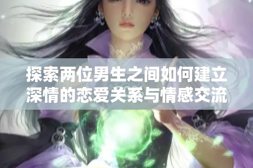探索两位男生之间如何建立深情的恋爱关系与情感交流