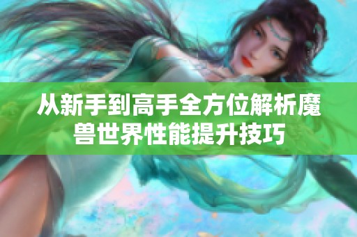 从新手到高手全方位解析魔兽世界性能提升技巧