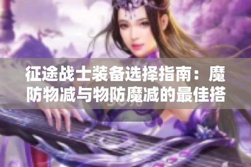征途战士装备选择指南：魔防物减与物防魔减的最佳搭配分析