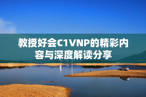 教授好会C1VNP的精彩内容与深度解读分享
