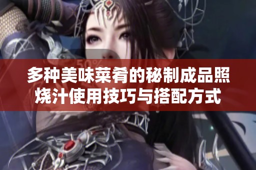 多种美味菜肴的秘制成品照烧汁使用技巧与搭配方式