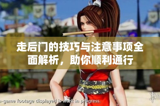 走后门的技巧与注意事项全面解析，助你顺利通行