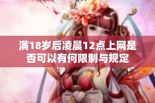 满18岁后凌晨12点上网是否可以有何限制与规定