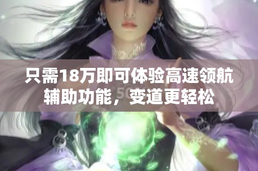 只需18万即可体验高速领航辅助功能，变道更轻松