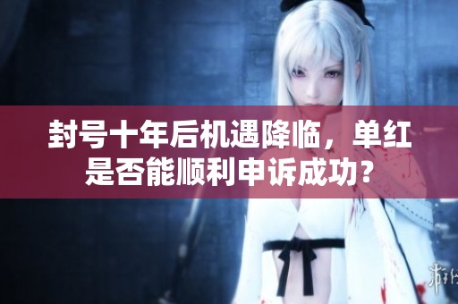 封号十年后机遇降临，单红是否能顺利申诉成功？