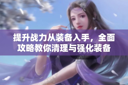 提升战力从装备入手，全面攻略教你清理与强化装备
