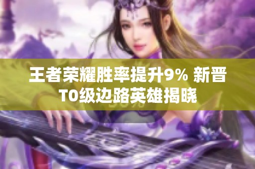 王者荣耀胜率提升9% 新晋T0级边路英雄揭晓