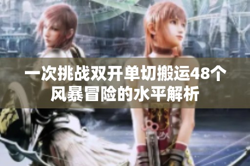 一次挑战双开单切搬运48个风暴冒险的水平解析