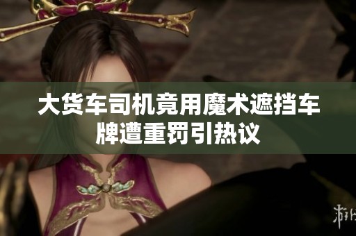 大货车司机竟用魔术遮挡车牌遭重罚引热议