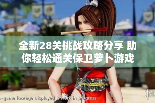 全新28关挑战攻略分享 助你轻松通关保卫萝卜游戏
