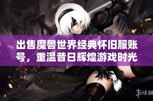 出售魔兽世界经典怀旧服账号，重温昔日辉煌游戏时光