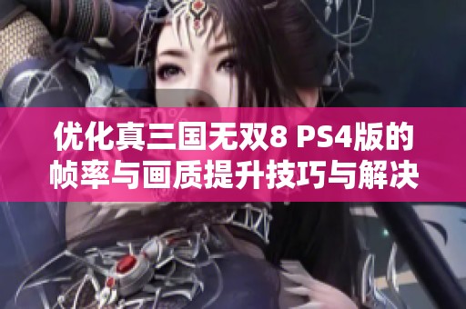 优化真三国无双8 PS4版的帧率与画质提升技巧与解决方案